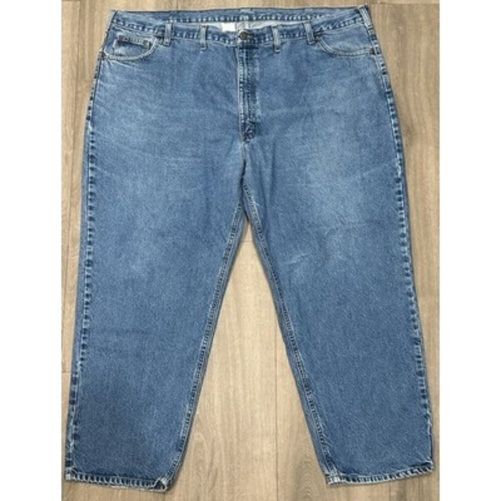 Vintage Carhartt Jeans Men's 52 X 30 Tapered Leg Relaxed Fit Denim Pants B17 DST